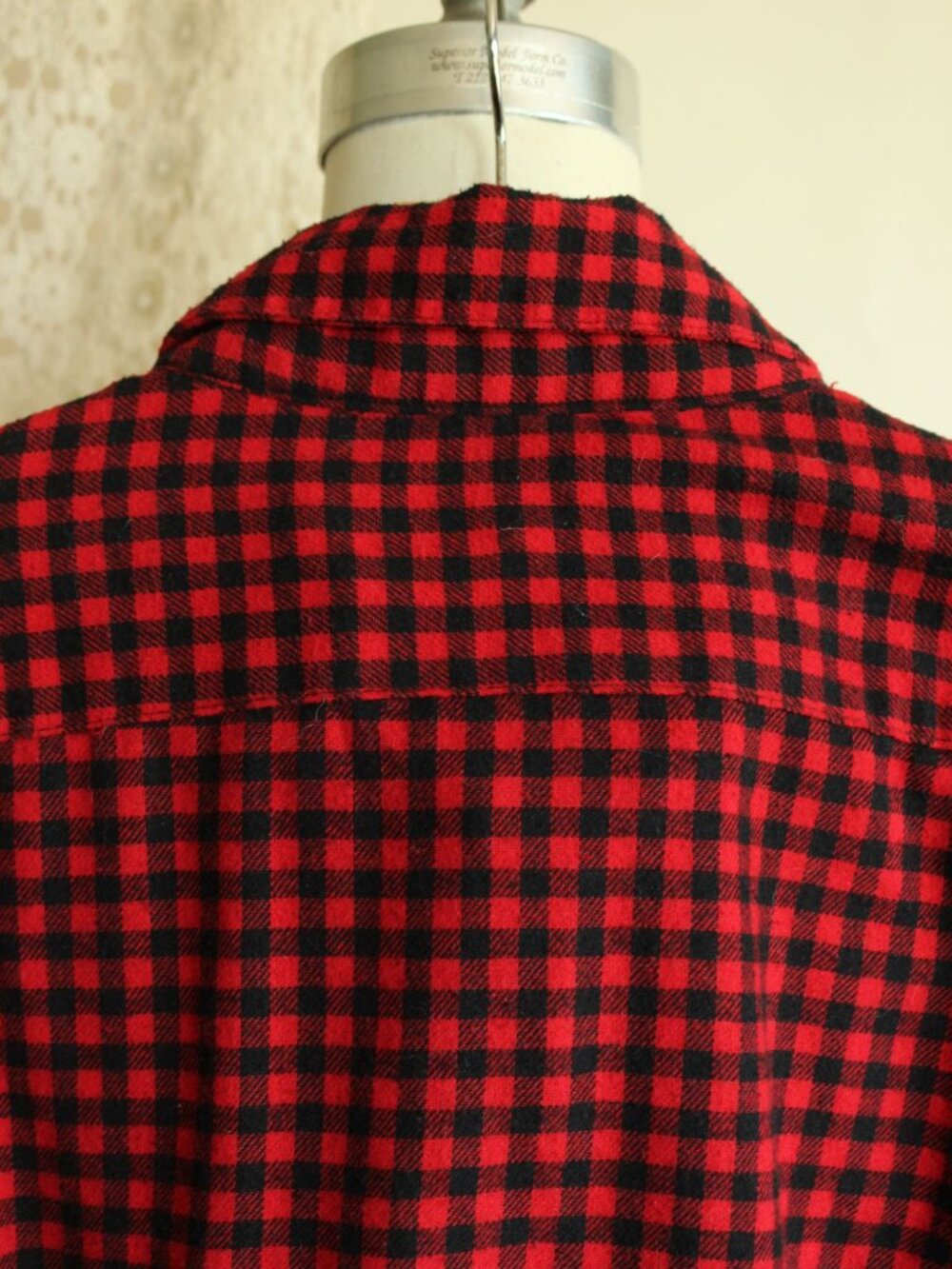 Goodfellow & Co Mens, Size L, Red & Black Plaid Button-Up Flannel Shirt - Picture 8 of 10